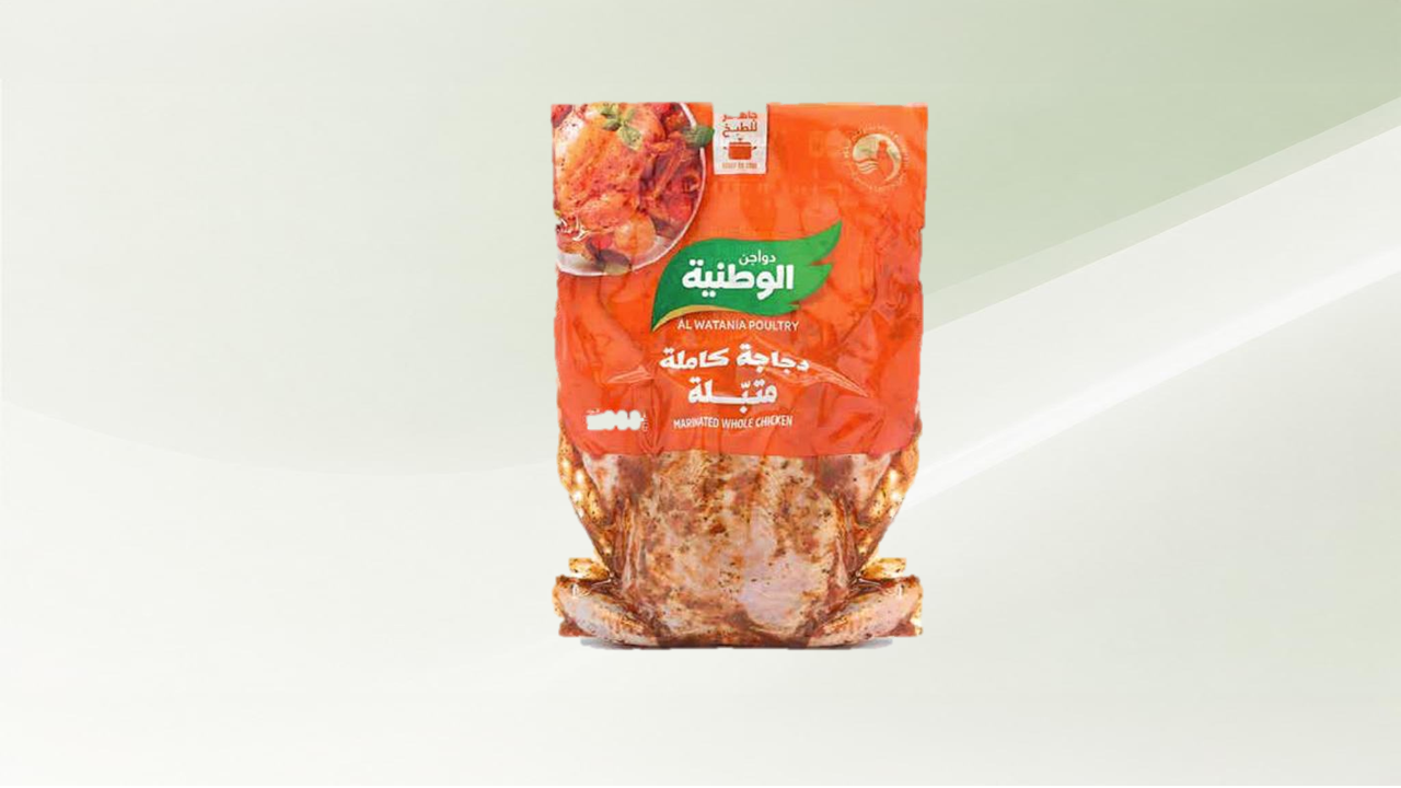 دجاج الوطنية متبل بارد 600جرام